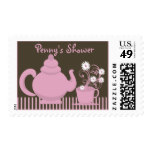 Tea Party Bridal Shower Pink Espresso Stamp