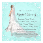 Teal Blue Bridal Shower Card