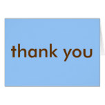 Thank You Note - Blue/Brown Card