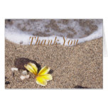 Thank You Tropical Beach with Plumeria Card