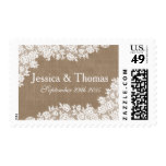 The Rustic Burlap & Vintage White Lace Collection Stamp