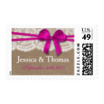 The Rustic Pink Bow Wedding Collection Postage