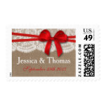 The Rustic Red Bow Wedding Collection Postage
