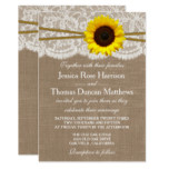 The Rustic Sunflower Wedding Collection Card