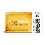 Trendy Yellow Watercolors Bridal Shower Postage