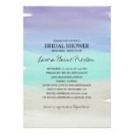 Tropical Beach Watercolor Bridal Shower Card