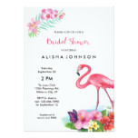 Tropical Flamingo Luau Bridal Shower Invitation