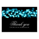 Turquoise Hollywood Glam Thank You Bridesmaid Card