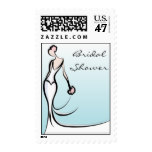 Turquoise Ombre Bridal Shower Stamps