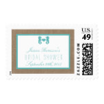 Turquoise Seahorse Beach Bridal Shower Postage