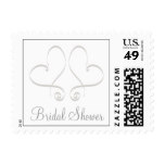 Two Hearts Bridal Shower Postage Stamps