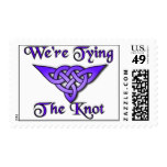 Tying The Knot Violet Postage Stamp