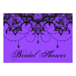 Victorian Lace Purple Bridal Shower Invitation