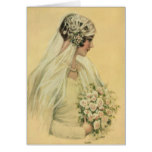 Vintage Bride, Profile Bridal Portrait, Thank You Card