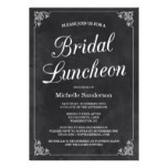 Vintage Chalkboard Bridal Shower Luncheon Card