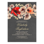 Vintage Chalkboard Floral Boho Bridal Shower Card