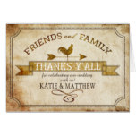 Vintage Farm Rooster Weather Vane Rustic Thank You Card