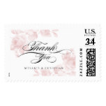Vintage floral thank you postage stamp