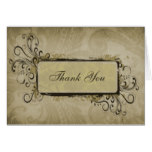 vintage green  Thank You Card