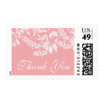Vintage Leaf Damask Bridal Shower Postage Stamp