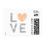 Vintage love heart wedding postage stamps