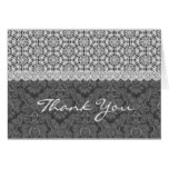 Vintage Pattern Damask and Lace Thank You V12 Card