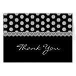 Vintage Pattern Damask and Lace Thank You V18 Card
