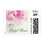Vintage Pink Peony Mason Jar Bridal Shower Postage Stamp