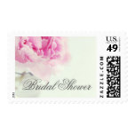 Vintage Pink Peony Mason Jar Bridal Shower Stamp