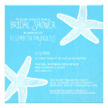 Vintage Starfish Beach Bridal Shower Invitations