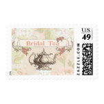 vintage victorian coral bridal shower stamps