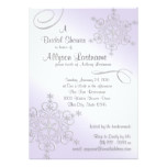 Violet Snowflake Bridal Shower Card