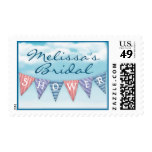 Watercolor Bunting Bridal Shower Stamps