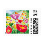 Watercolor Flowers Postage Stamps
