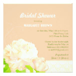 Watercolor Peach Peony Bridal Shower Card