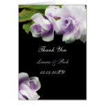 watercolor romantic purple rose Thank You Card
