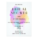 Watercolor splash bridal shower invitations