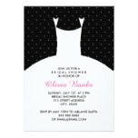 Wedding Dress & Polka Dots | Chic Bridal Shower Card