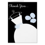 Wedding Gown Blue 'Thank You Bridesmaid' black Card