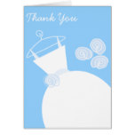 Wedding Gown Blue 'Thank You' vertical Card