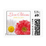 White Coral Gerbera Daisy Love Blooms Wedding Postage