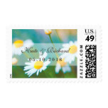 White Daisies Flower Spring Wedding Postage Stamp