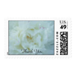 White Peonies Wedding Thank You Postage Stamps