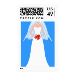 White Wedding Gown Postage