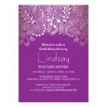 Woodland - Wonderland Purple Gold Bridal Shower Card