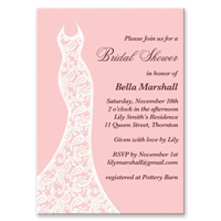 Bridal Shower Invitation - Beautiful Pink