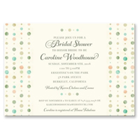 Bridal Wedding Shower Invitation - Soft Polka Dot Columns