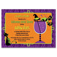 Halloween Bridal Shower Invitation - Witches' Brew Cocktail Party