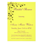 Yellow and Purple Bridal Shower Invitations
