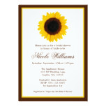 Yellow Sunflower Bridal Shower Card
